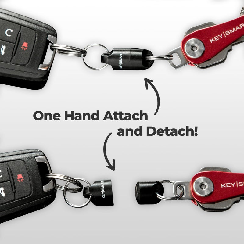 key smart مجموعة KeySmart MagConnect 3 - سلسلة مفاتيح مغناطيسية سريعة الإطلاق، سلسلة مفاتيح قابلة للفصل لمفاتيح السيارة، ملحق مغناطيسي لحامل المفاتيح للرجال والنساء (3 قطع) - Image 4